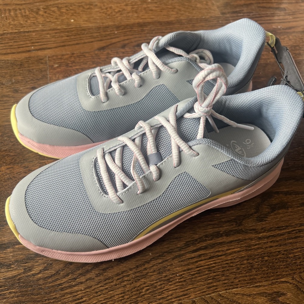 Athletic Works Gray and Yellow Women's Mesh Sneakers New Size 9 Lace Up